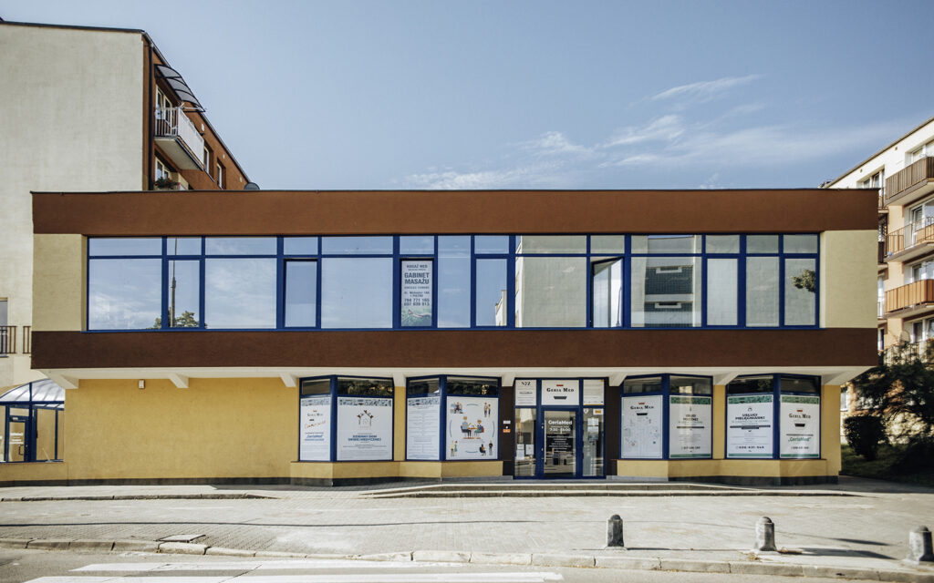 geriamed głogów, aleja wolności 19a, pielęgniarki położne, zdjęcie budynku dawnej spółdzielni nadodrze - przejdź do oferty